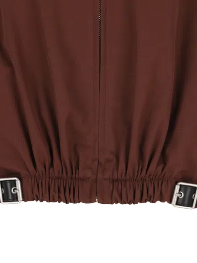 Loewe Womens Coffee Belted Classic Cotton-blend Jacket In Brown