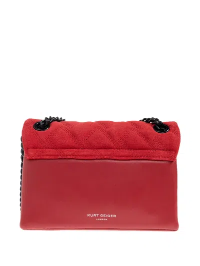 Kurt Geiger Kensington Quilted Leather Cross Body Bag In Red