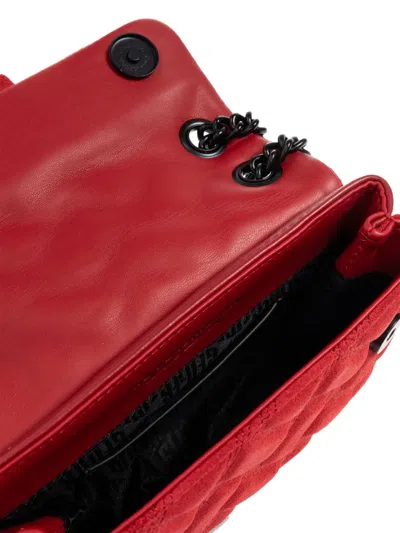 Kurt Geiger Kensington Quilted Leather Cross Body Bag In Red