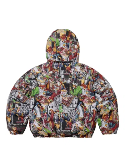 Supreme X Bless Tapestry Puffer Jacket In Multi