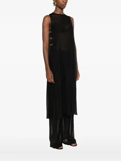 Danamè Clasp-detail Sleeveless Top In Black