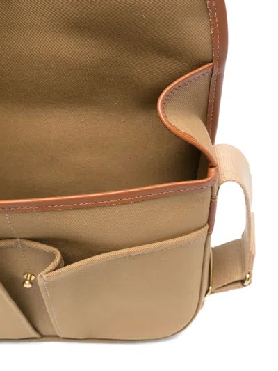 Brady Stour Leather-trimmed Satchel In Brown