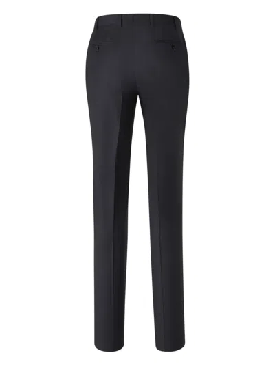 Canali Check-pattern Suit In Black