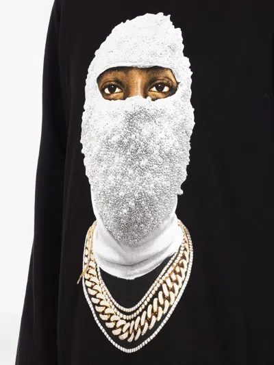 Ih Nom Uh Nit Graphic Print Crewneck Sweater With Long Sleeves In Black