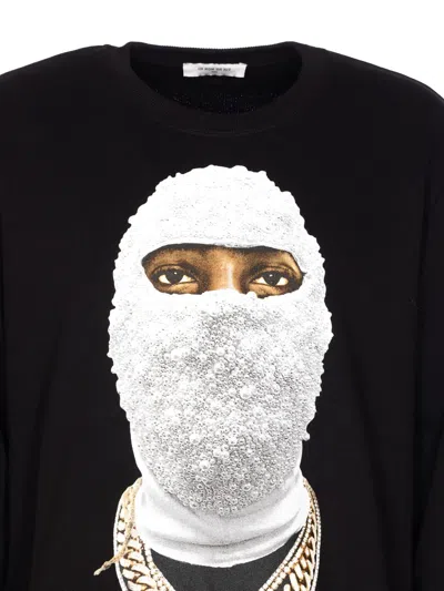 Ih Nom Uh Nit Graphic Print Crewneck Sweater With Long Sleeves In Black