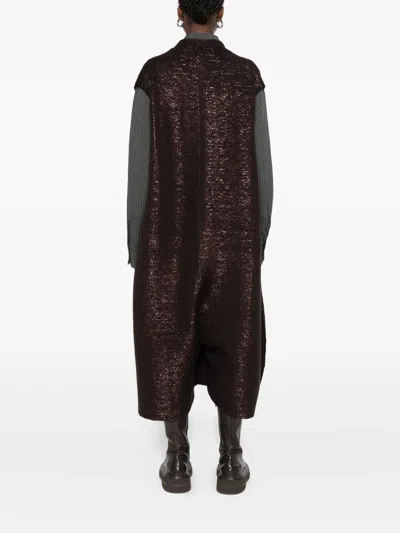 Boboutic Metallic Sleeveless Jumpsuit In Brown