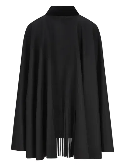 Il Tabarro Wool Cape In Black