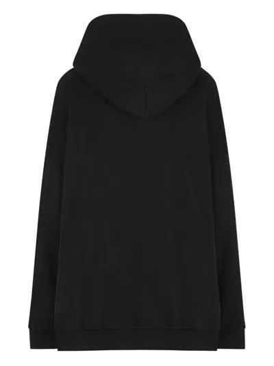 Givenchy Hooded Cotton Sweatshirt Featuring Kangaroo Pocket In Black