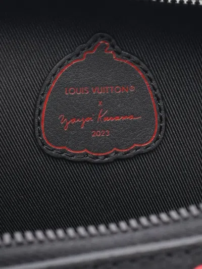 Pre-owned Louis Vuitton 2021-2025 Yayoi Kusama Monogram Taurillon Handle Soft Trunk Satchel In Black