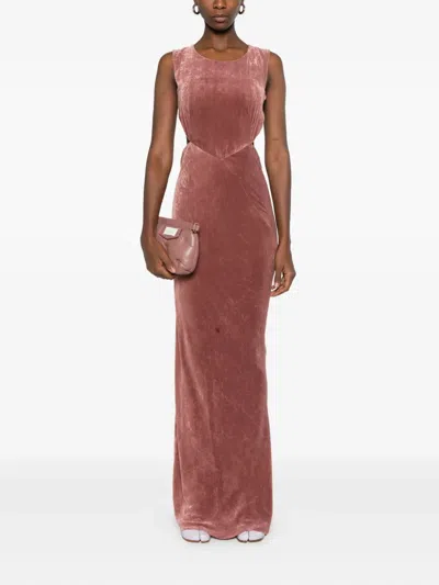 Rick Owens Open-back Gown In Pink