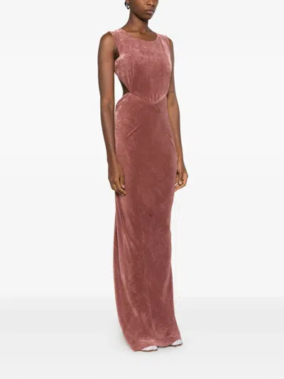 Rick Owens Open-back Gown In Pink