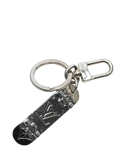 Pre-owned Louis Vuitton 2020 Monogram Eclipse Skateboard Bag Charm And Key Holder In Black