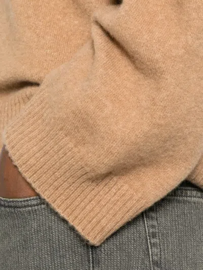 Boboutic Balloon-sleeve Wool Sweater In Brown