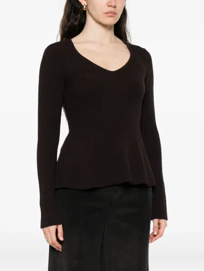 Twinset Twin-set Round Neck Sweater In Black