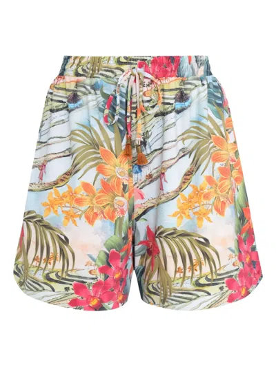 Lygia & Nanny Cannes Floral-print Drawstring Shorts In Multi