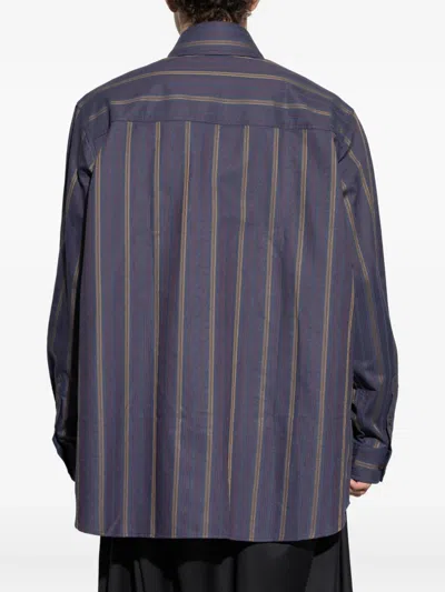 Vivienne Westwood Orb-embellishment Stripe-pattern Shirt In Purple