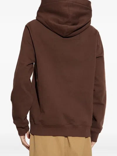 Lanvin Sweatshirt With Embroidered Logo In Brown