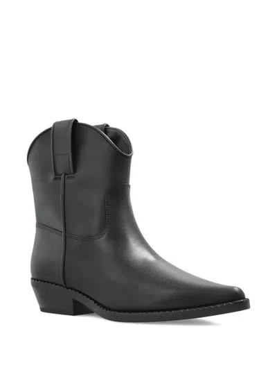 Michael Michael Kors 40mm Pointed-toe Leather Boots In Black