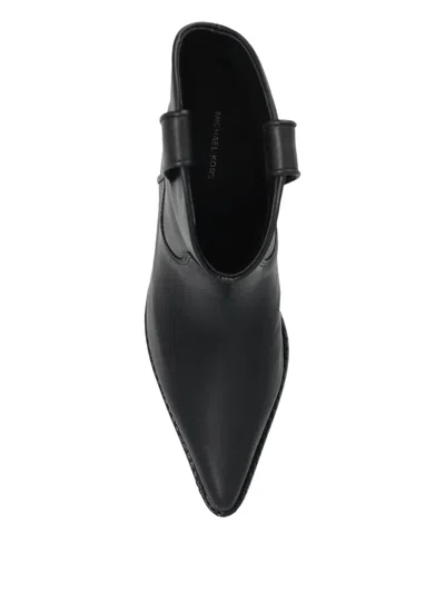 Michael Michael Kors 40mm Pointed-toe Leather Boots In Black