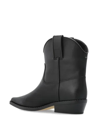 Michael Michael Kors 40mm Pointed-toe Leather Boots In Black