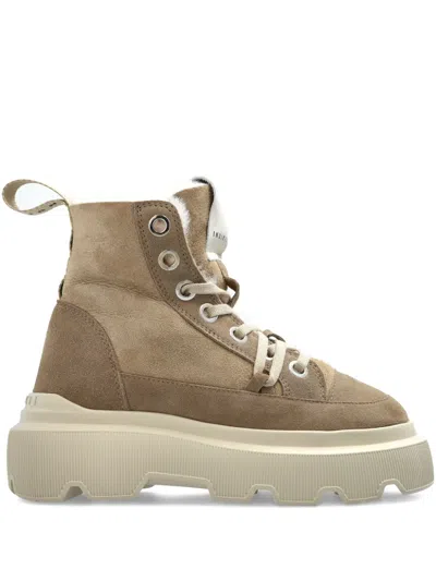 Inuikii Matilda Lace-up Platform Boots In Neutral
