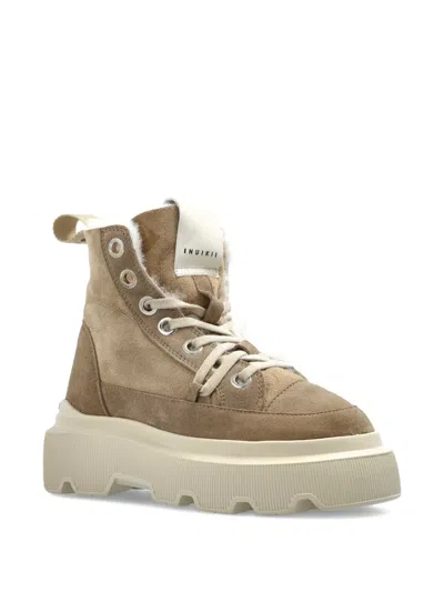 Inuikii Matilda Lace-up Platform Boots In Neutral