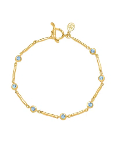 海蓝宝石吊饰链式手链