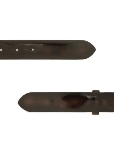 Marsèll Pointed-tip Leather Belt In Black