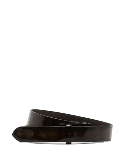 Marsèll Pointed-tip Leather Belt In Black