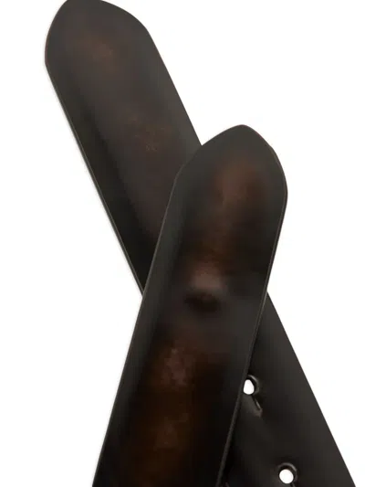 Marsèll Pointed-tip Leather Belt In Black