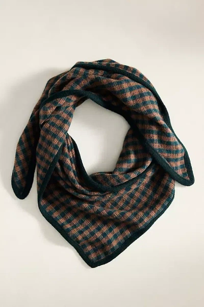 Terrain Wool Triangle Scarf In Black