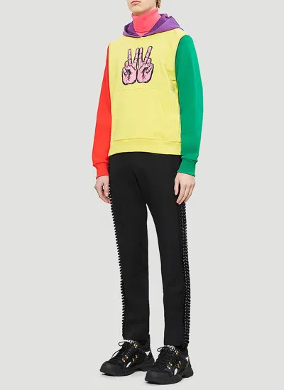 Walter Van Beirendonck W-peace Hooded Sweatshirt In Multi