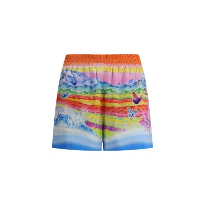 Casablanca Women Teacher Butterfly Landscape Shorts In Multi