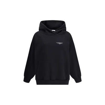 Givenchy Oversized Hooded Sweatshirt Kangaroo Pocket In Black