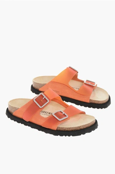 Birkenstock Suede And Pvc Arizona Sandals With Double Buckle In Multi