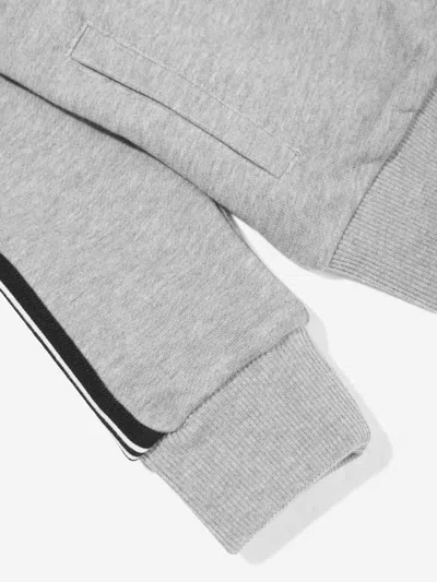 Versace Greca Zip-up Sweatshirt In Gray