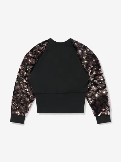 Balmain Sequin-embellished Cotton Sweatshirt In Black