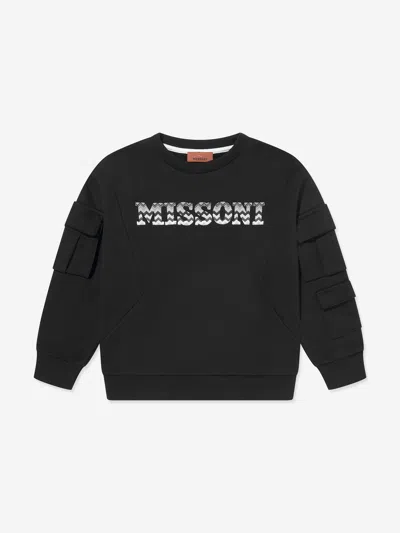 Missoni Boys Logo Sweatshirt In Black