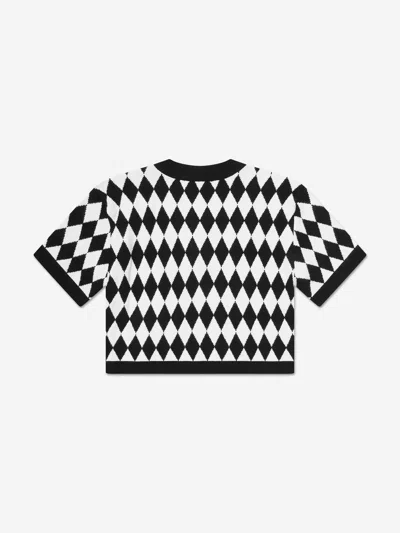 Balmain Argyle-pattern Top In Black