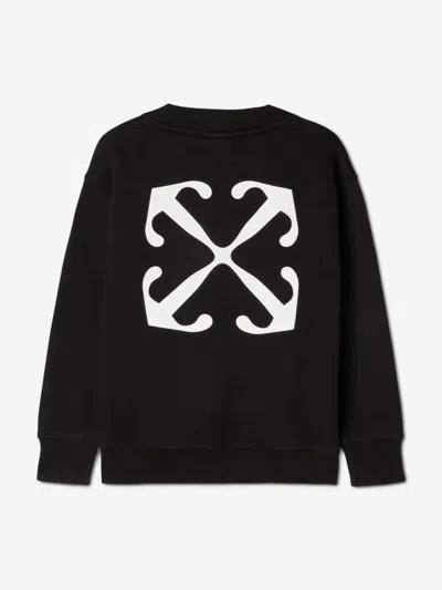 Off-white Kids Felpa Off Stamp In Black