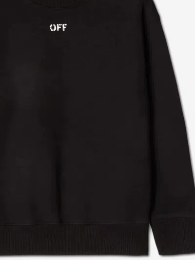 Off-white Kids Felpa Off Stamp In Black