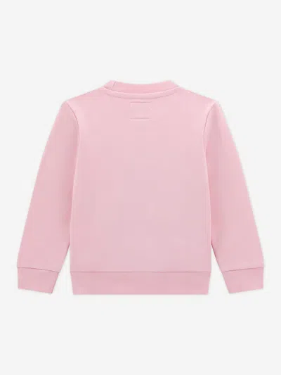 Guess Teddy-bear Embroidered Sweatshirt In Pink