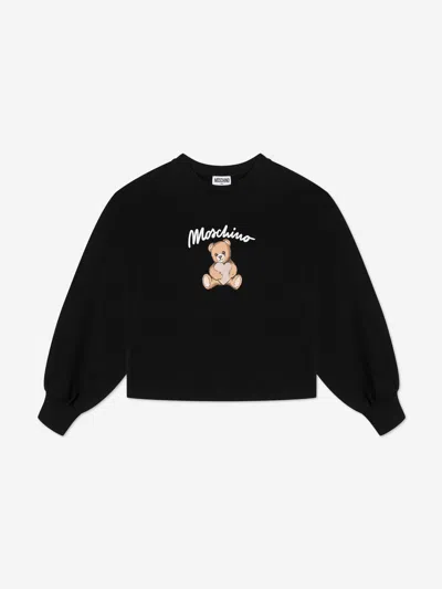 Moschino Crewneck Sweater In Black