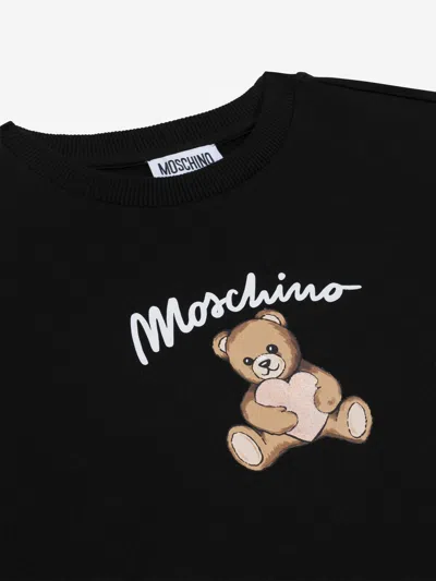 Moschino Crewneck Sweater In Black