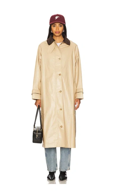 Still Here Kent Trench Coat In Neutral