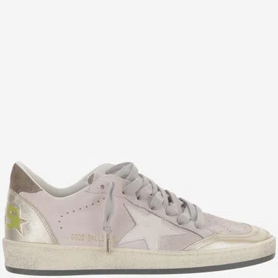 Golden Goose Ballstar Suede Upper Toe Tongue Heel And Spur Leather Star Sneakers Multicolor In Pink