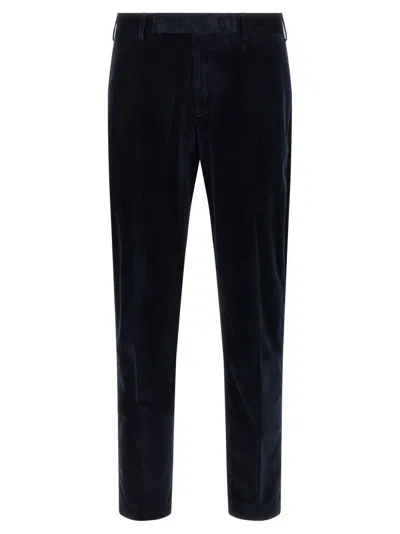 Pt Torino Pleat-front Corduroy Trousers In Blue