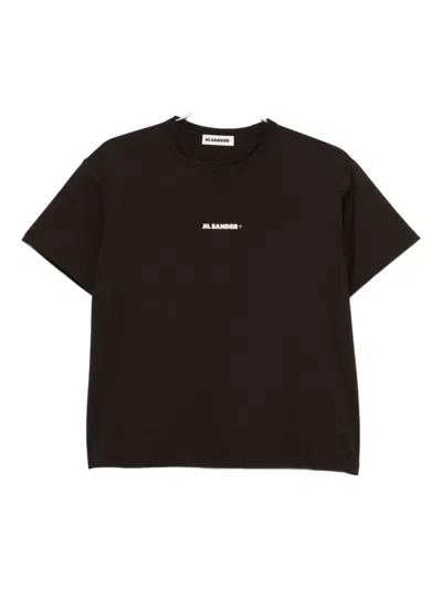 Jil Sander Dark Brown Short Sleeve T-shirt In Dark Brown