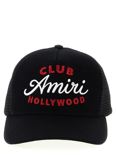 Amiri Black Baseball Cap With Maxi Logo On The Front In Cotton Man In Black