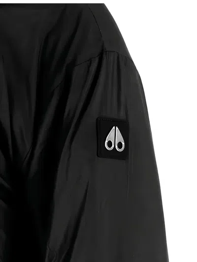 Moose Knuckles Down Jacket With Hooded Elasticated Cuffs In Black